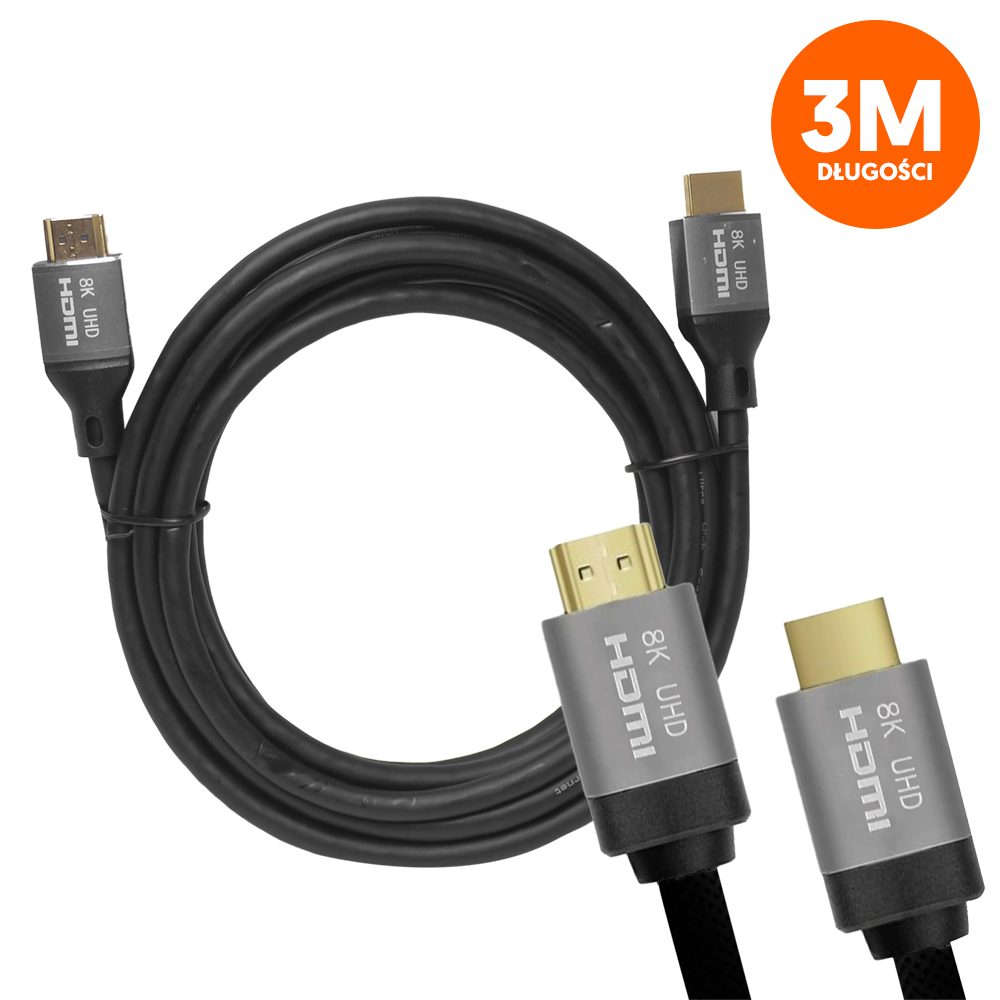 HDMI-HDMI-kabel (v2.1 | 8K | 3 m) svart