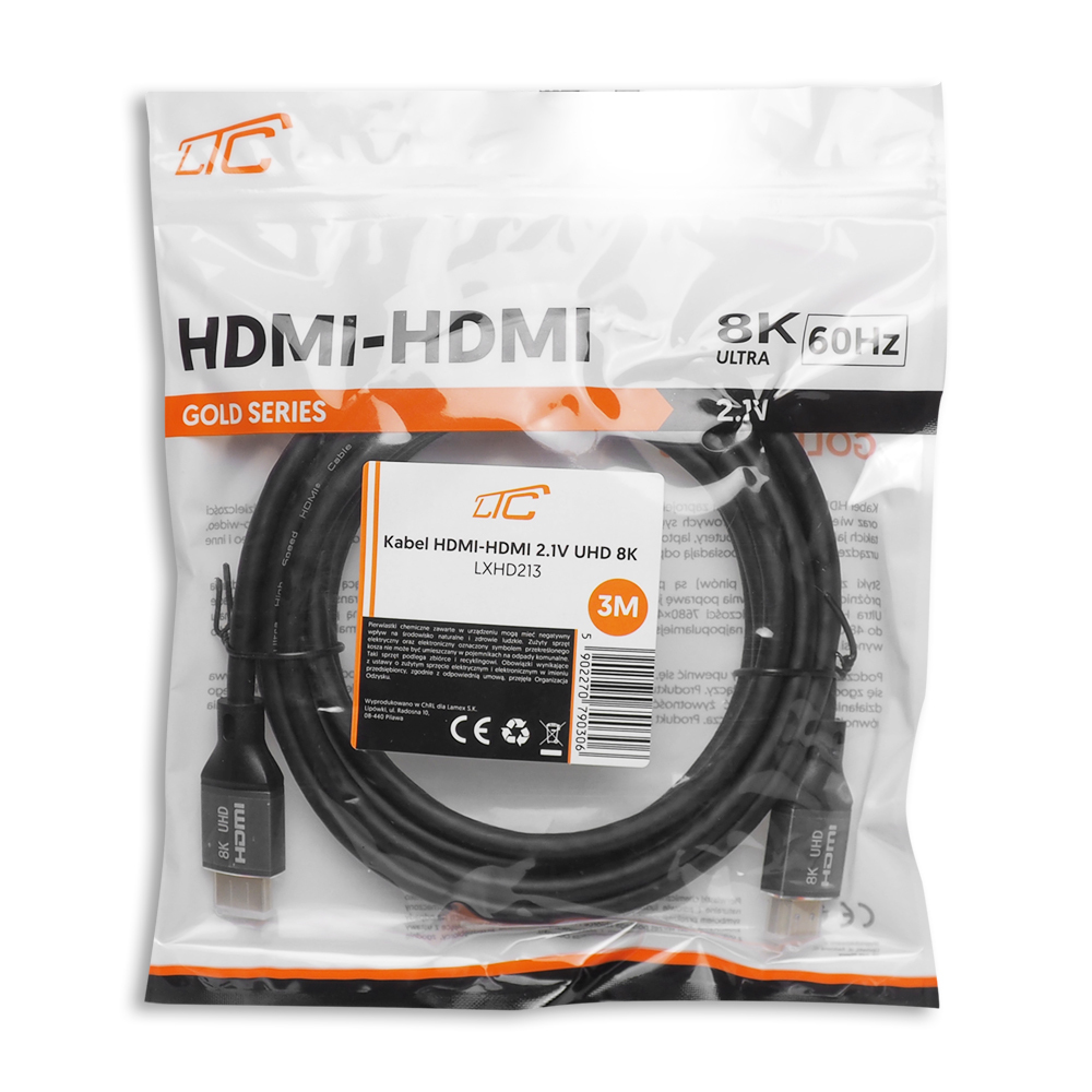 HDMI-HDMI-kabel (v2.1 | 8K | 3 m) svart
