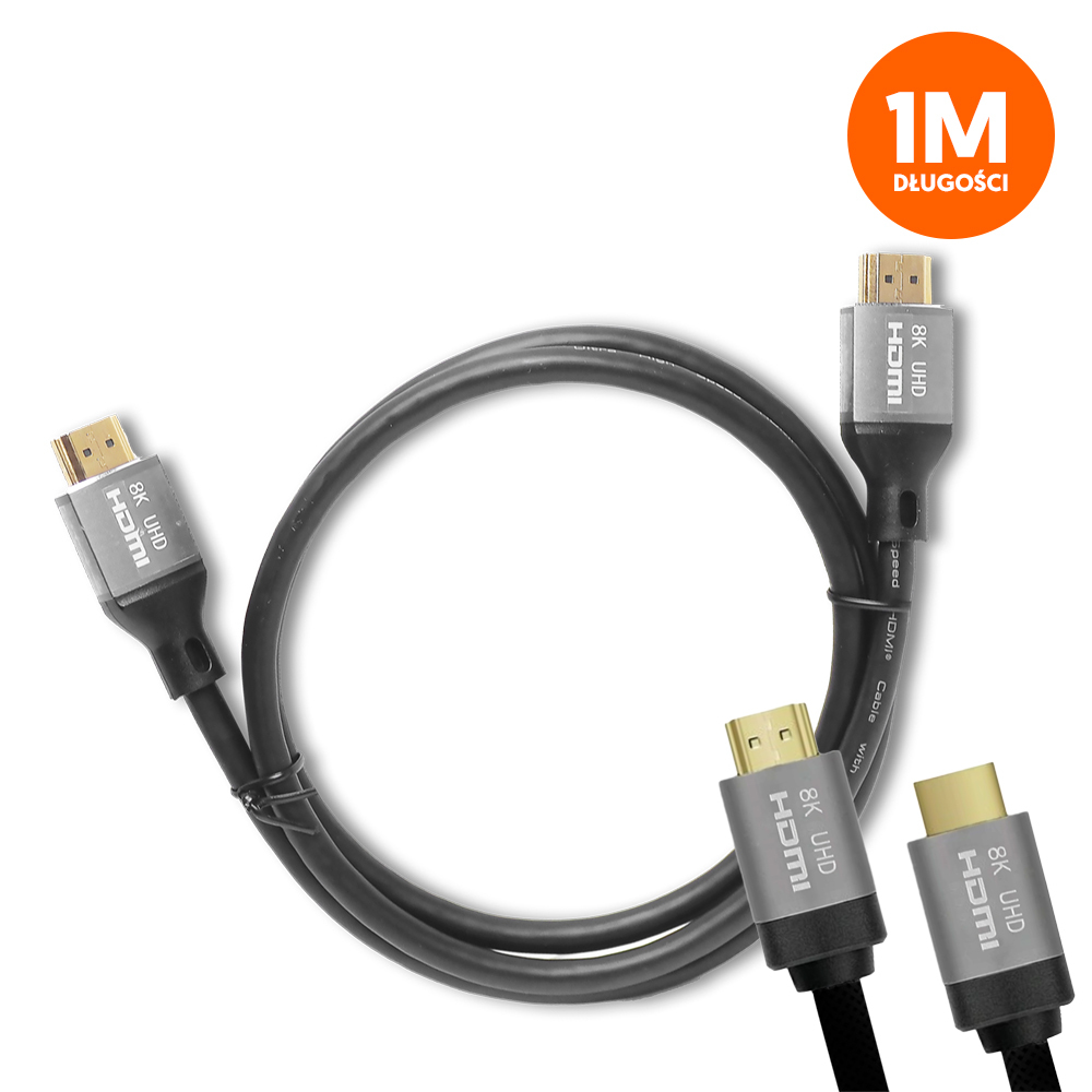HDMI-HDMI-kabel (v2.1 | 8K | 1 m) svart