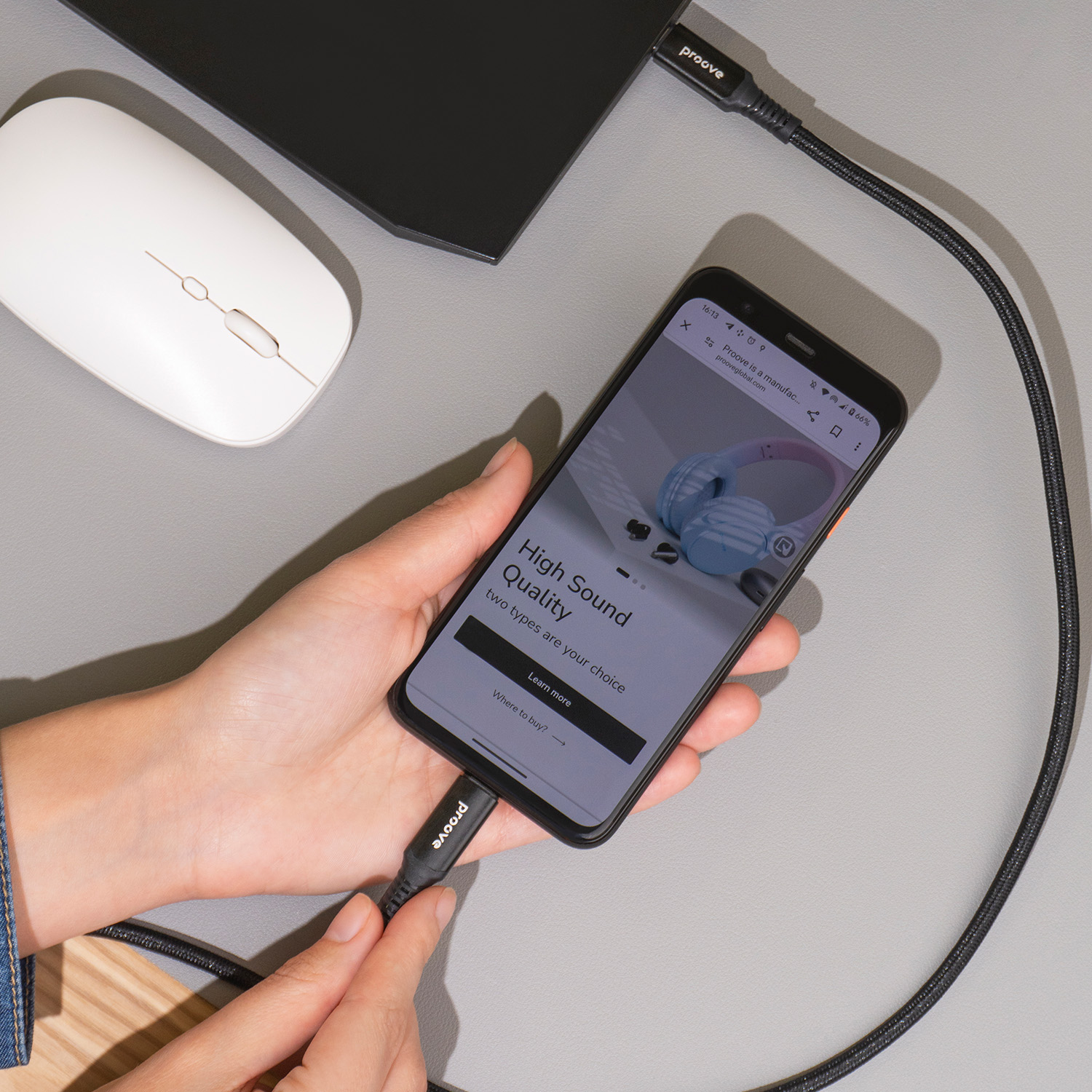 Proove kabel Speed Line USB-C – USB-C 1m 240W svart