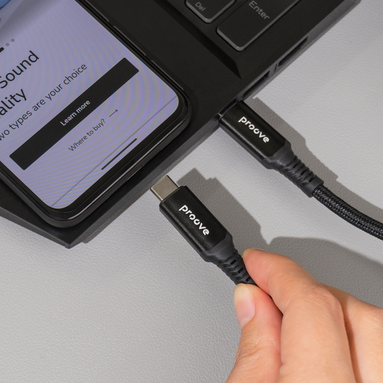 Proove kabel Speed Line USB-C – USB-C 1m 240W svart