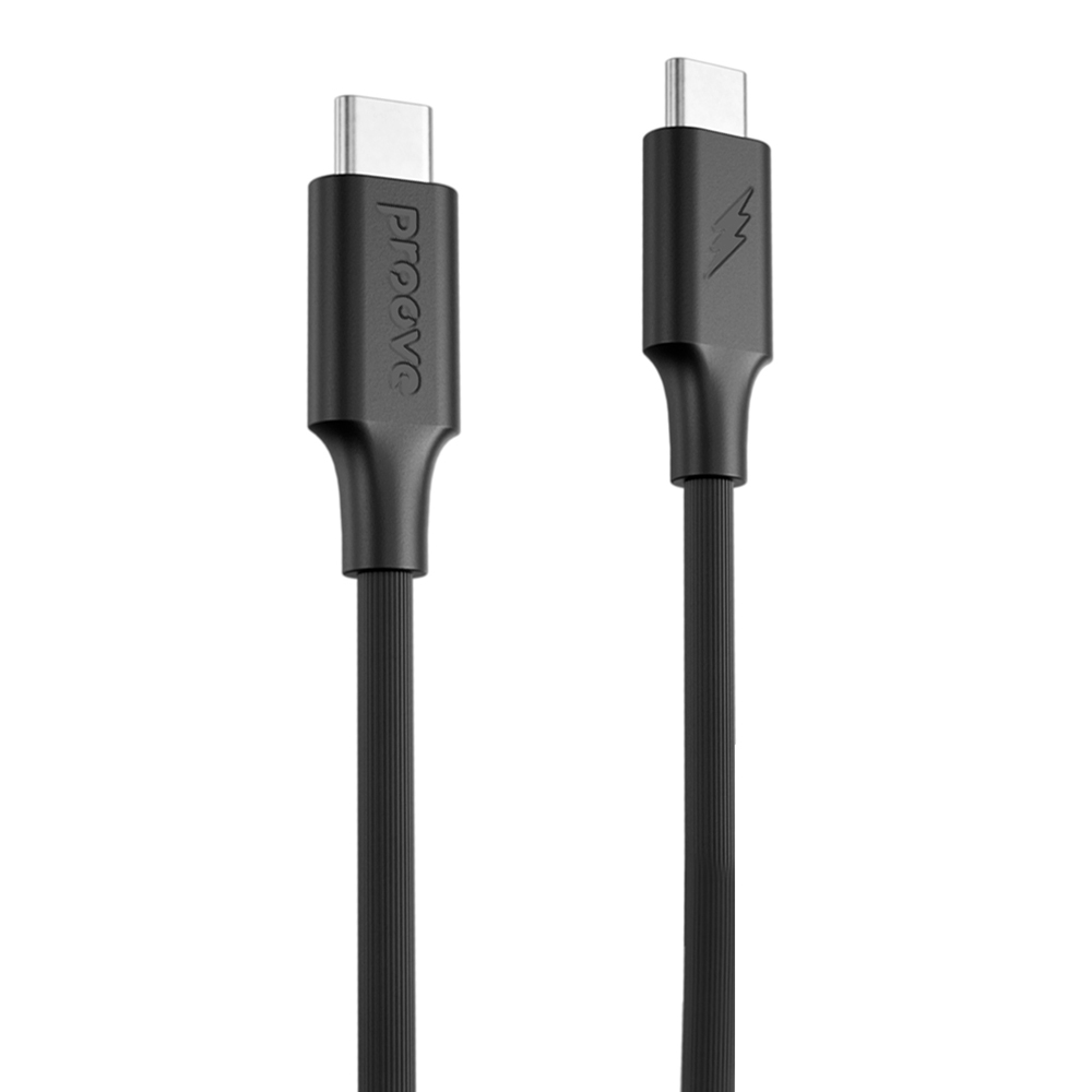 Proove kabel Randig Silikon USB-C – USB-C 1m 60W svart
