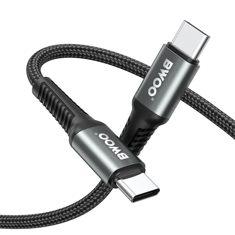 BWOO Braided Cable USB-C – USB-C 2m 60W black