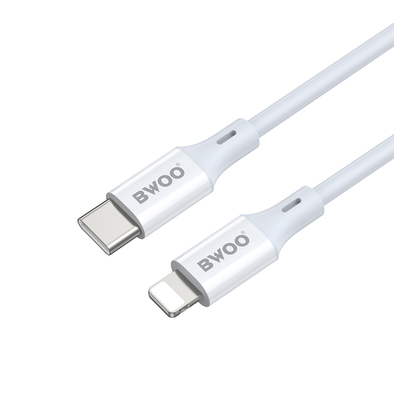 BWOO Cable USB-C – Lightning 2m 27W ABS + TPE white