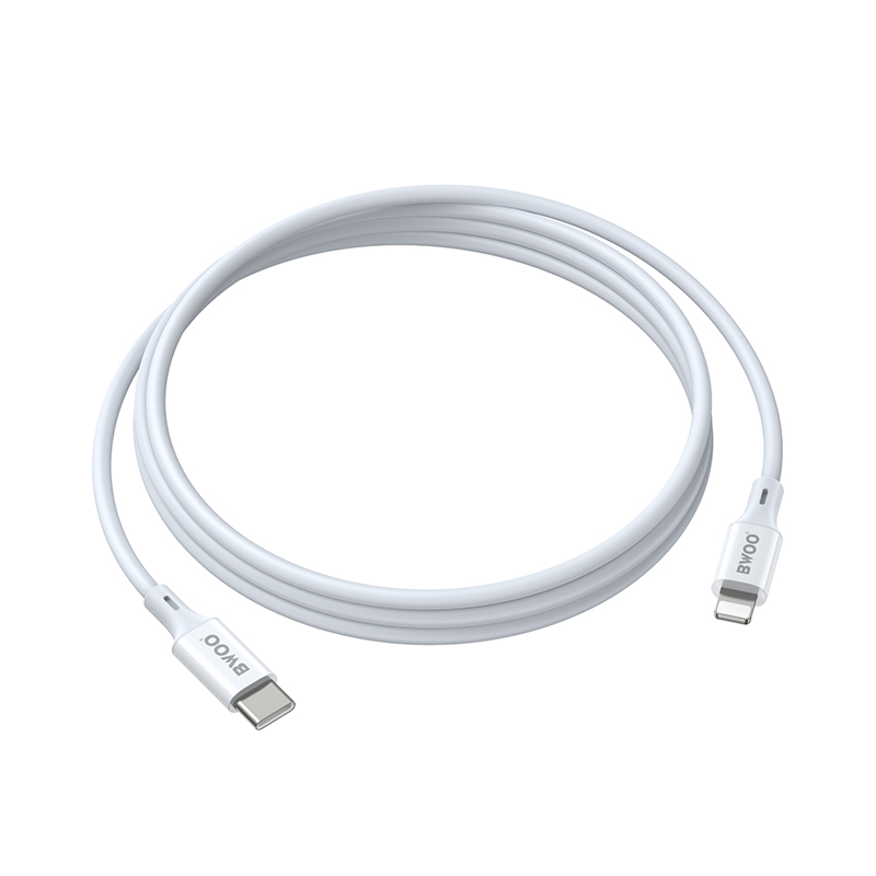 BWOO Cable USB-C – Lightning 2m 27W ABS + TPE white