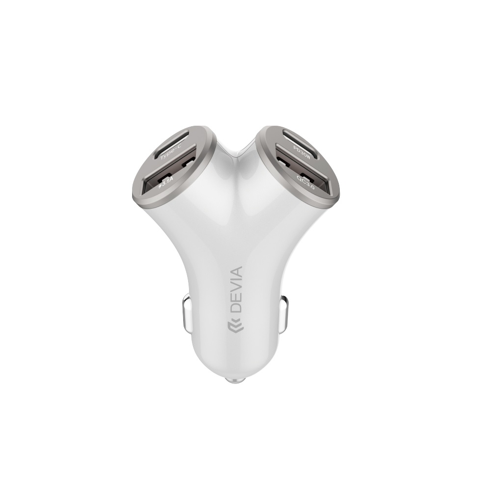 Devia biladapter Extreme Metal PD 48W 2x USB 2x USB-C silver