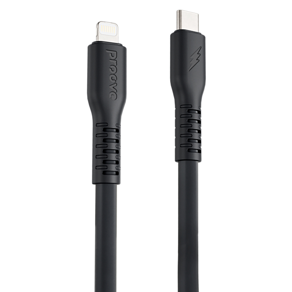 Proove kabel Eternal USB-C – Lightning 2m 3A svart