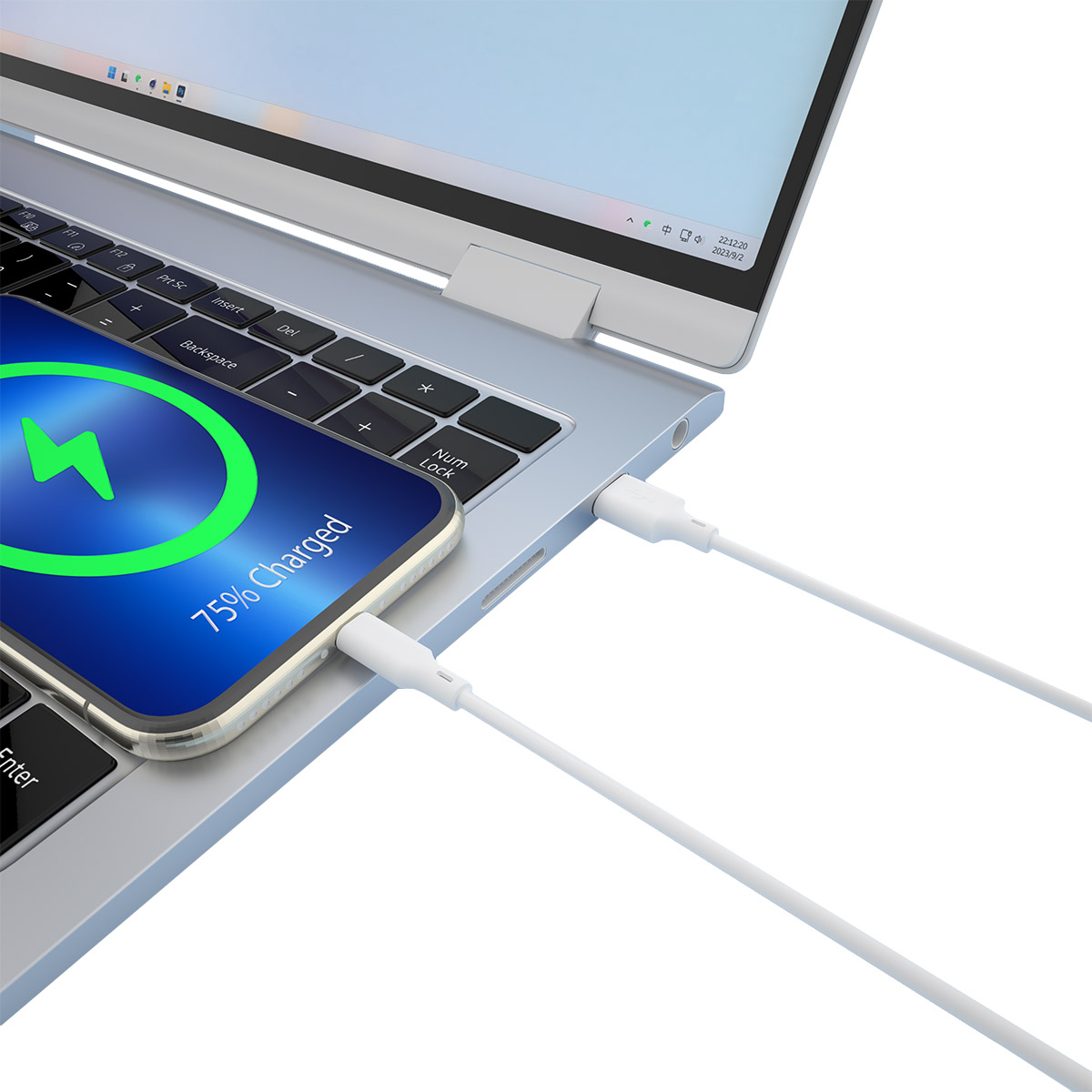 Forever recycling cable USB-A – Lightning 1,5m 2,4A HDKR12-AL-00 white