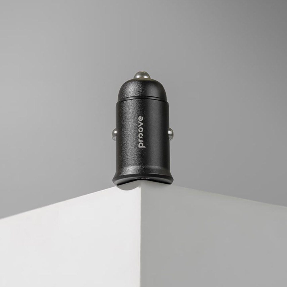 Proove Tiny Power Pro PD bil-laddare USB-C + USB-A 65W svart