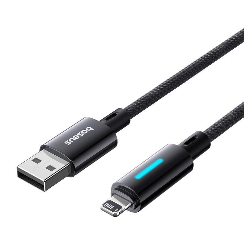 Baseus Lit Cable USB – Lightning 1m 2,4A Cosmic Black