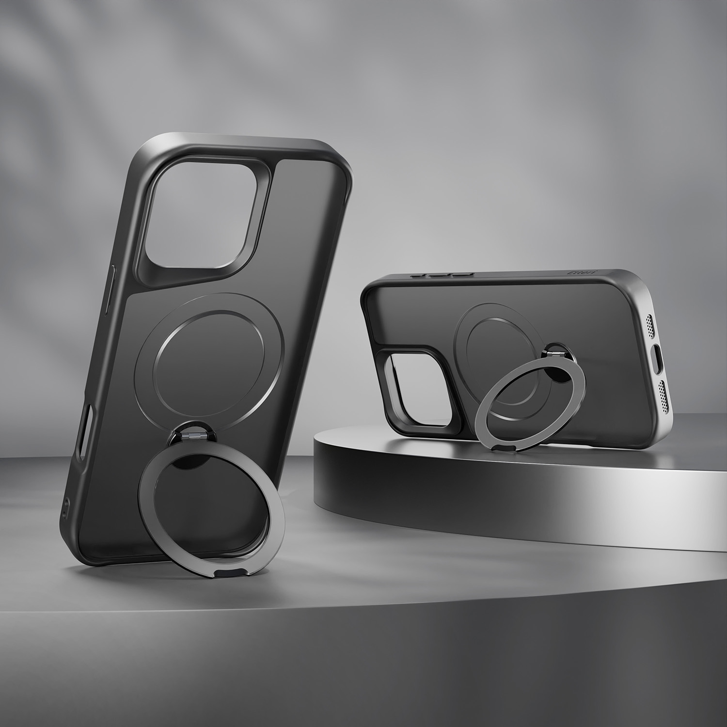 Etteri Matt Mag Ring case for iPhone 17 Pro black