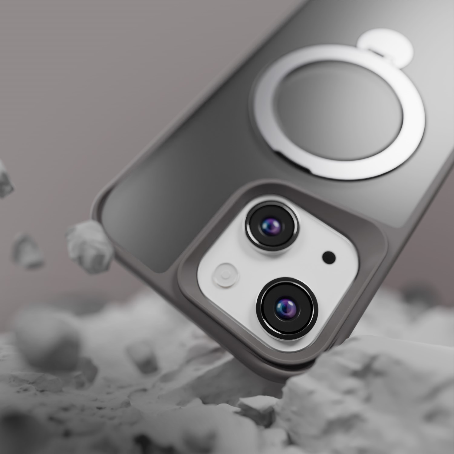 Etteri Matt Mag Ring case for iPhone 15 6,1″ grey