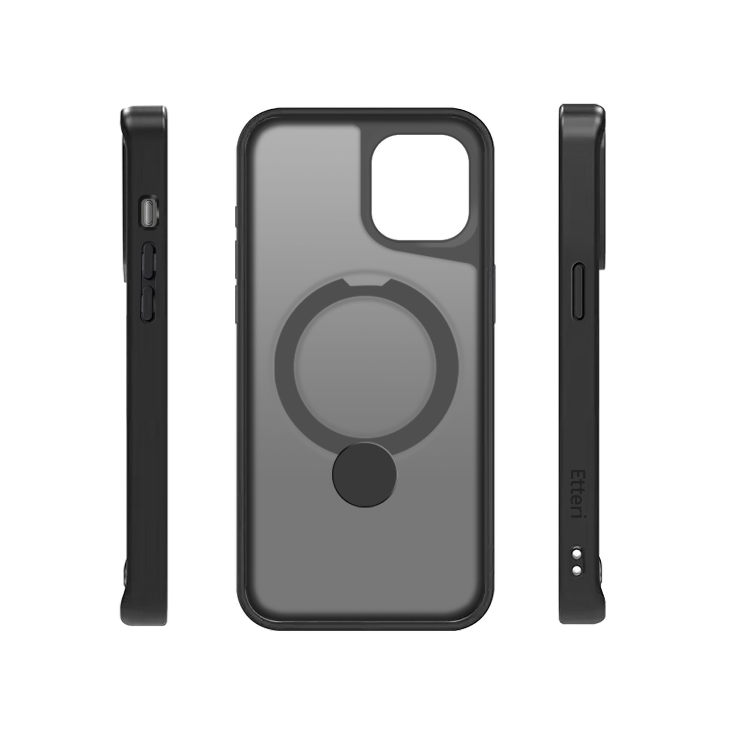 Etteri Matt Mag Ring case for iPhone 12 / 12 Pro 6,1″ black