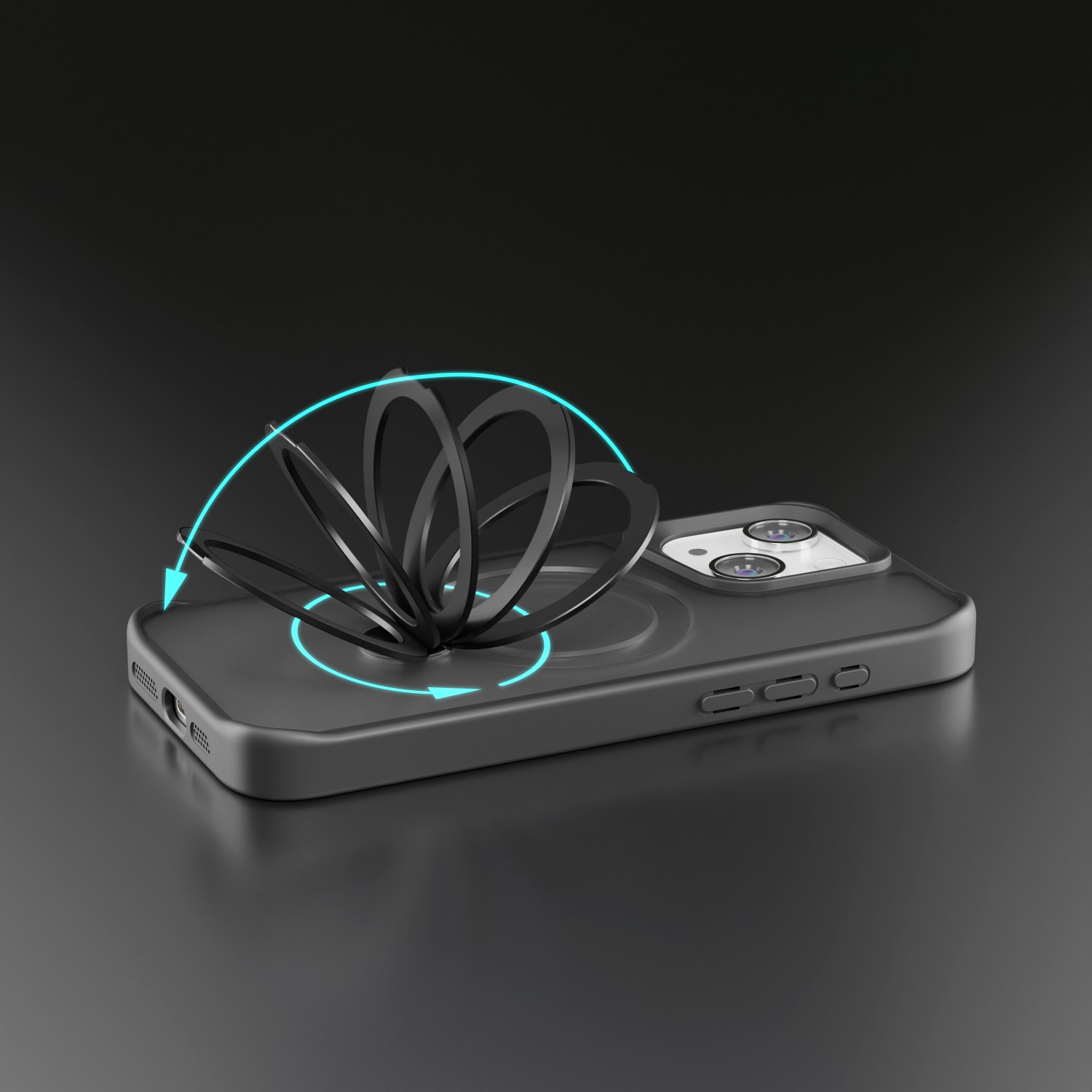 Etteri Matt Mag Ring case for iPhone 12 / 12 Pro 6,1″ black