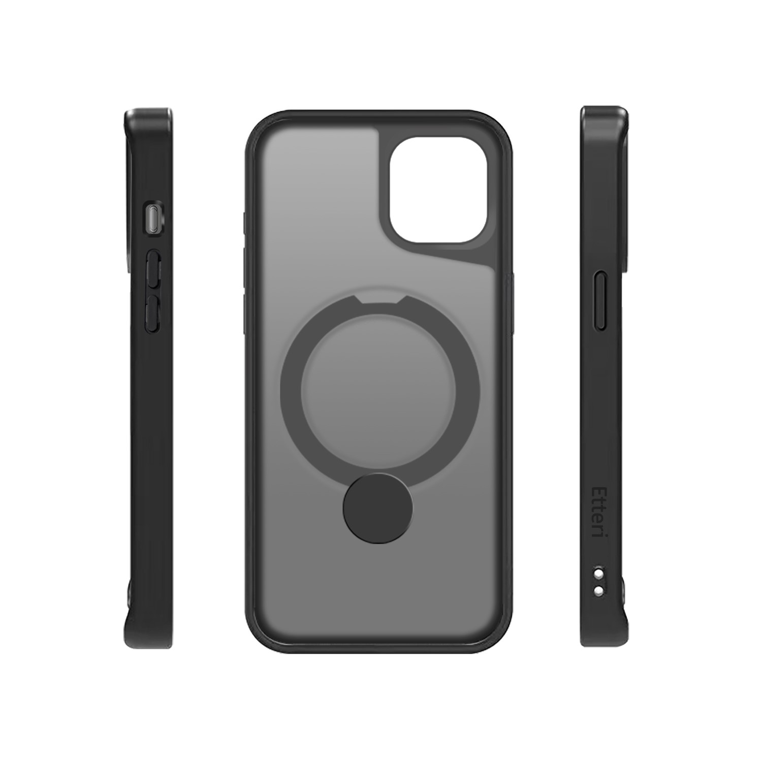 Etteri Matt Mag Ring case for iPhone 13 6,1″ black