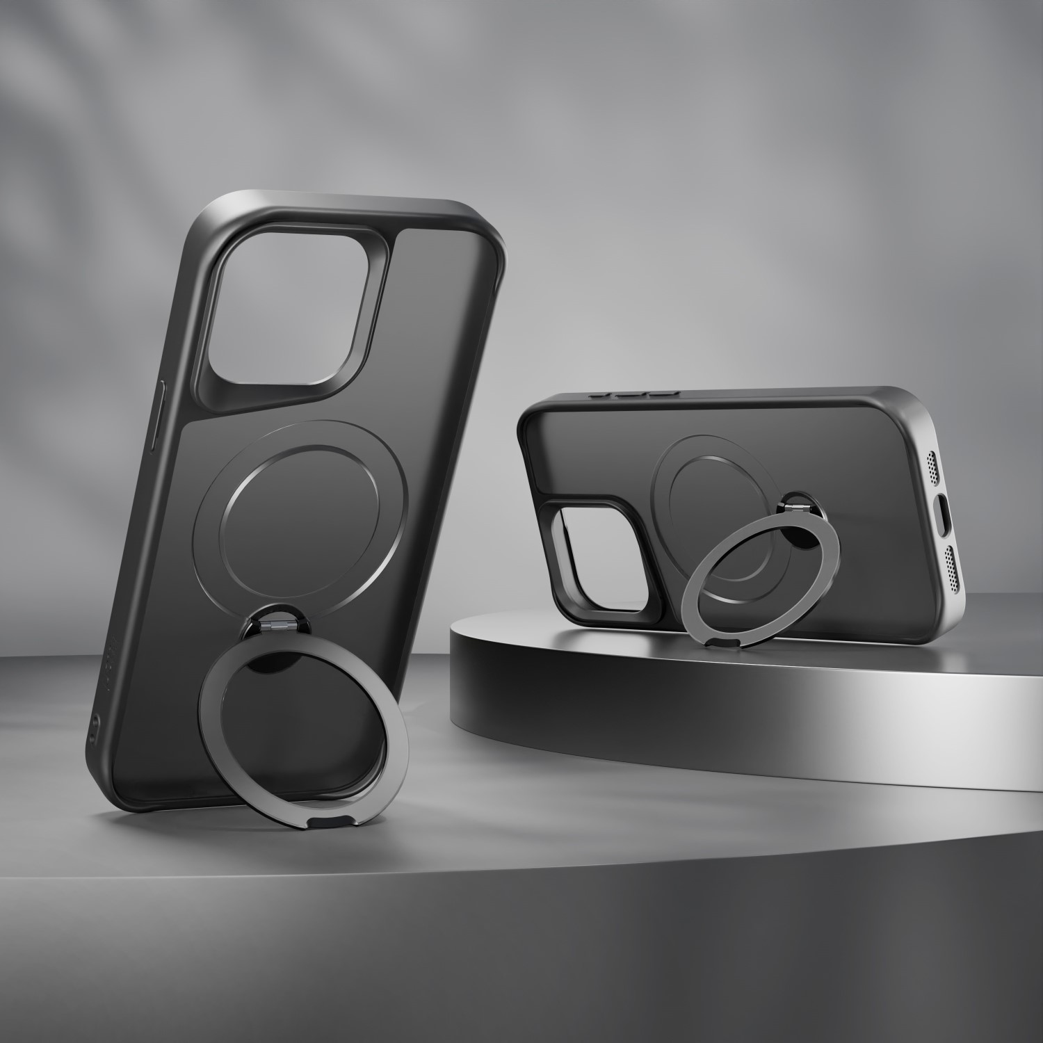Etteri Matt Mag Ring case for iPhone 13 6,1″ black