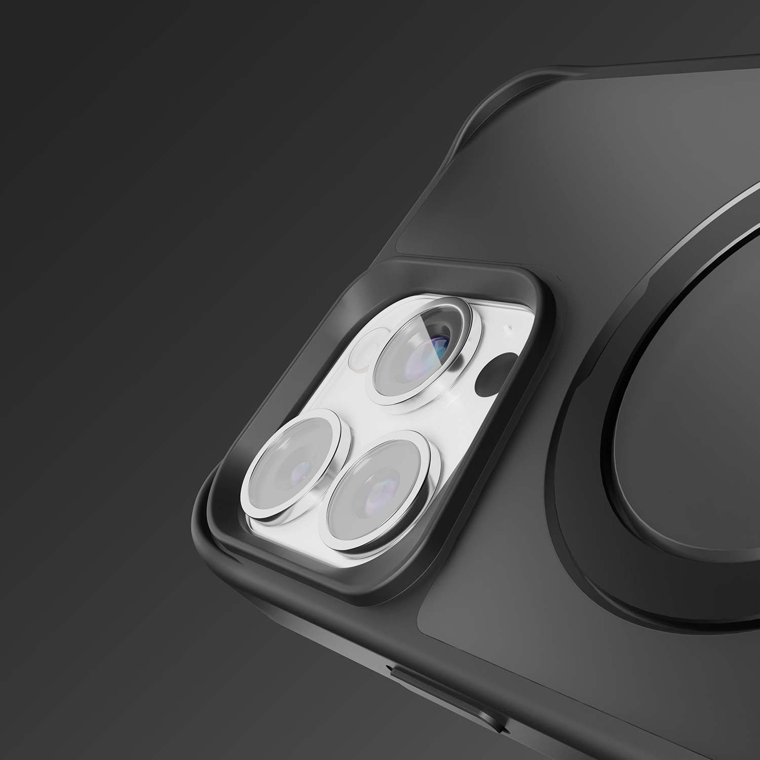 Etteri Matt Mag Ring case for iPhone 15 Pro 6,1″ black
