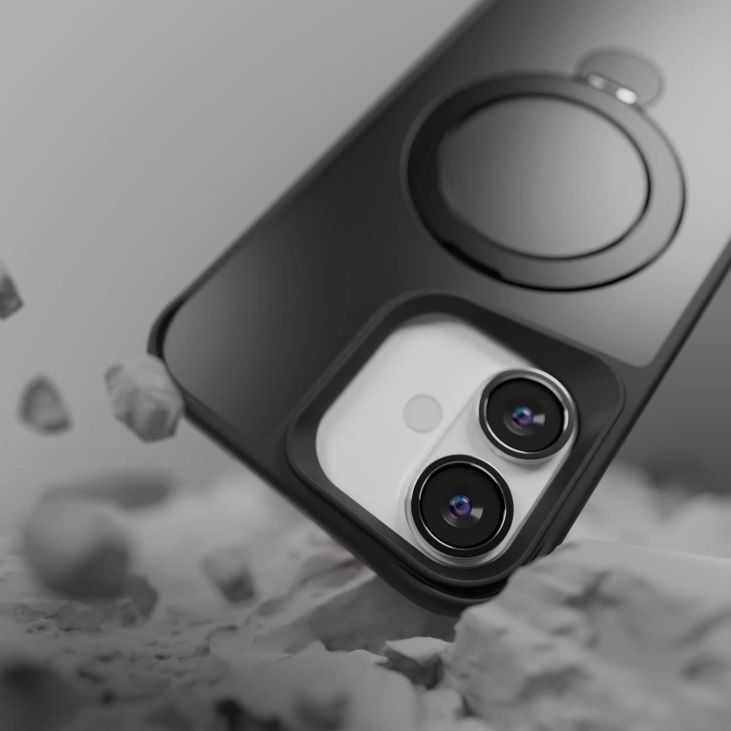 Etteri Matt Mag Ring-fodral för iPhone 16 Plus 6,7″ svart