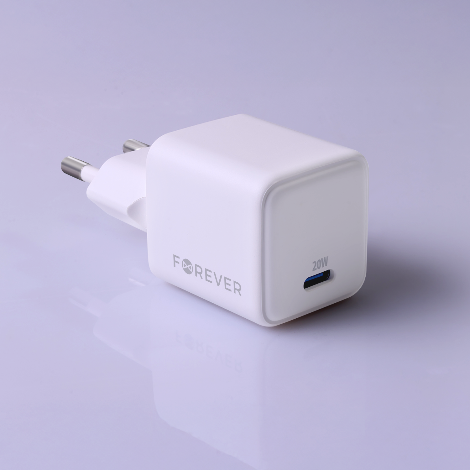 Evighets TC-08-20C GaN PD QC-laddare 1x USB-C 20W vit