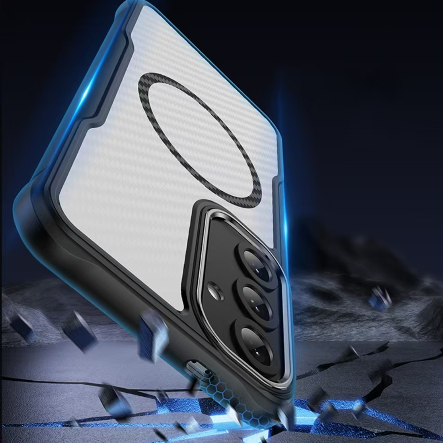 Defender Carbon Mag-fodral för Samsung Galaxy S24 FE svart