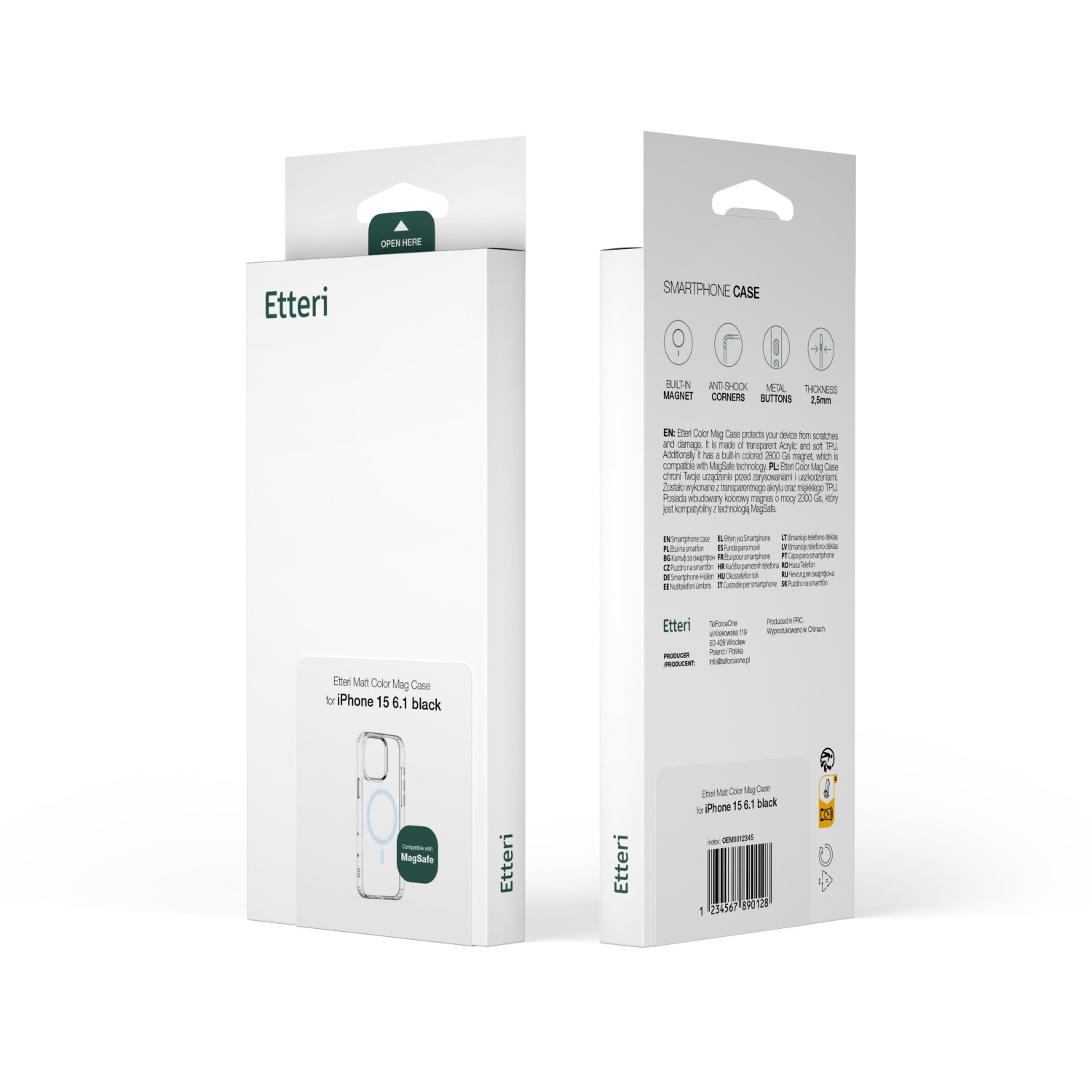 Etteri Color Mag case for iPhone 14 Pro 6,1″ light blue