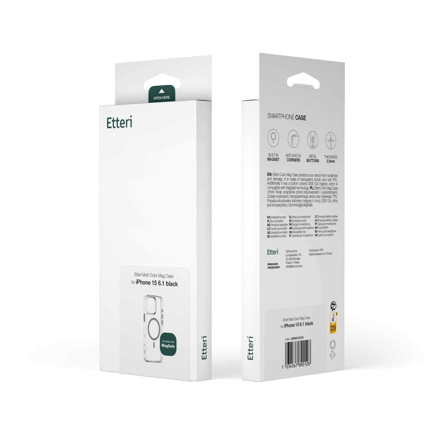 Etteri Color Mag-fodral till iPhone 14 Pro 6,1″ grå