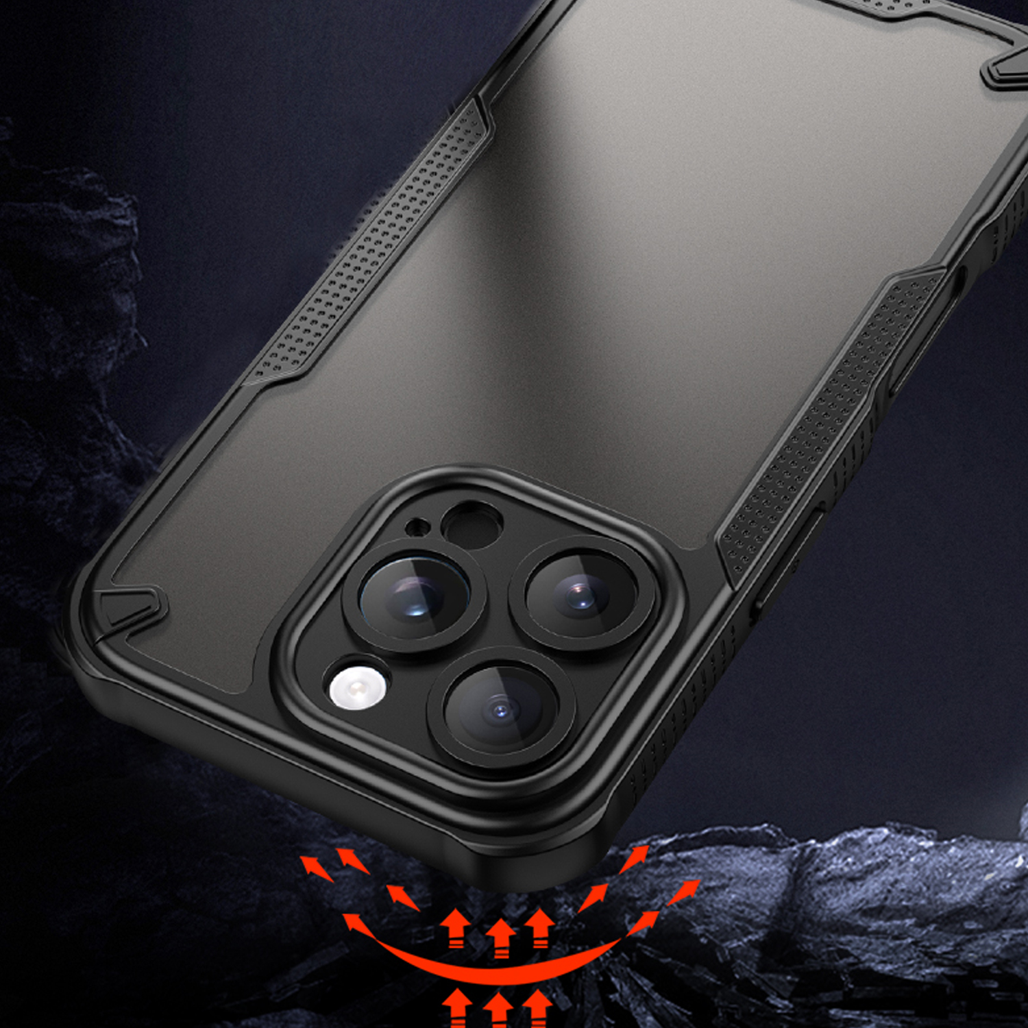 Defender Matt case for iPhone 16 6,1″ black