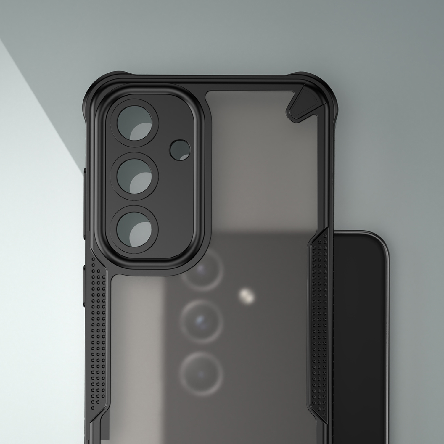 Defender Matt-fodral för Samsung Galaxy S24 FE i svart