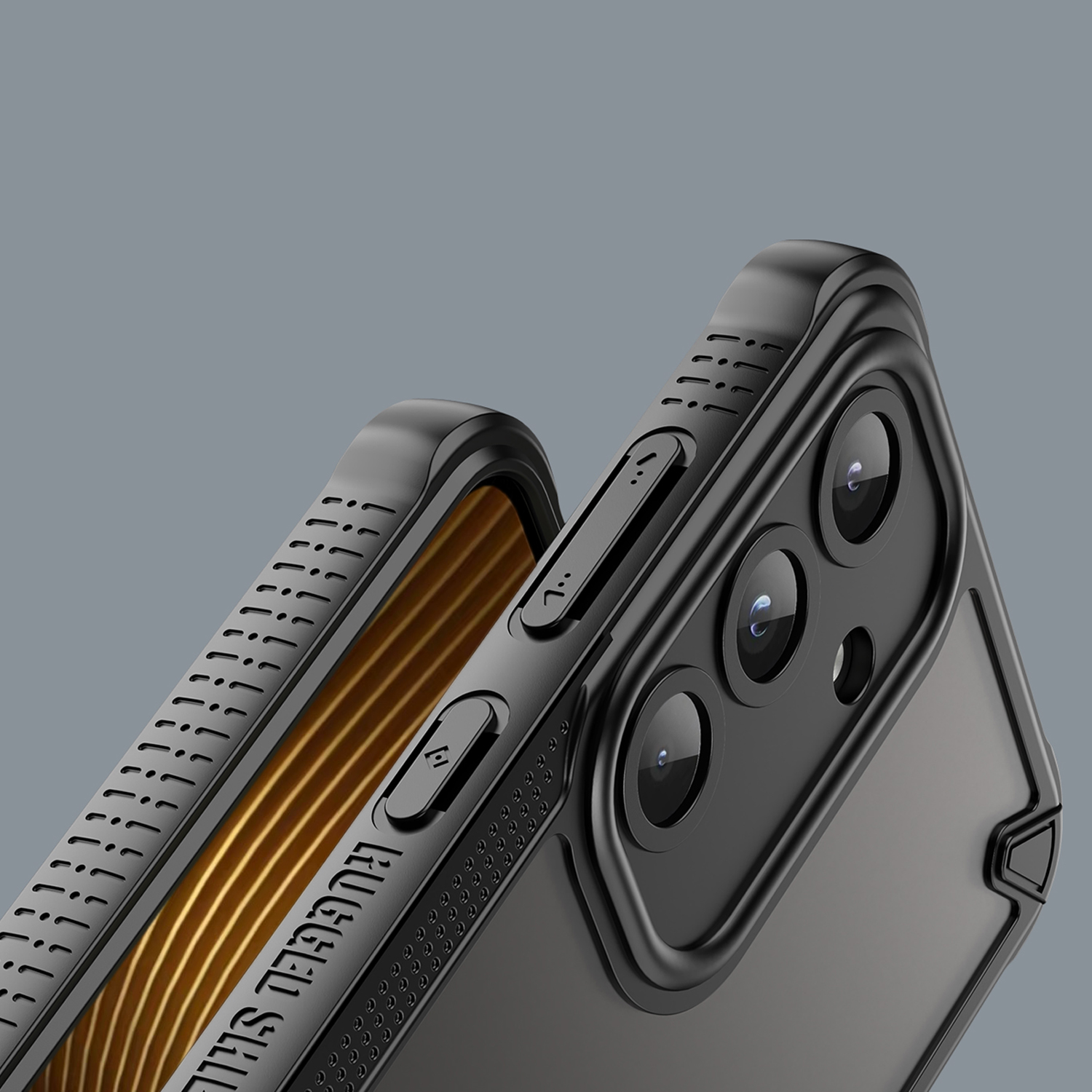 Defender Matt-fodral för Samsung Galaxy S24 FE i svart