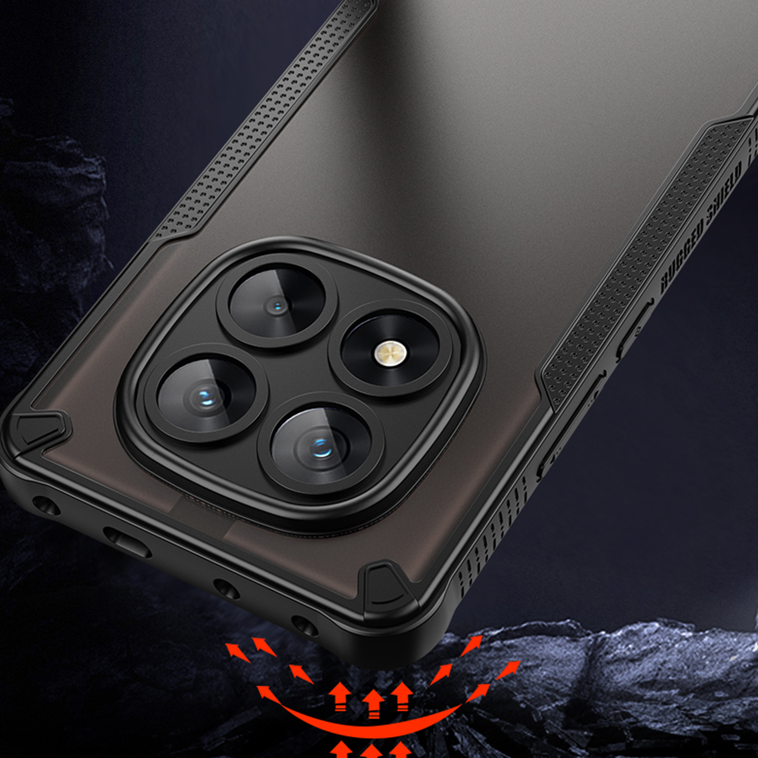 Defender Matt case for Xiaomi Redmi Note 14 Pro 5G (Global) black