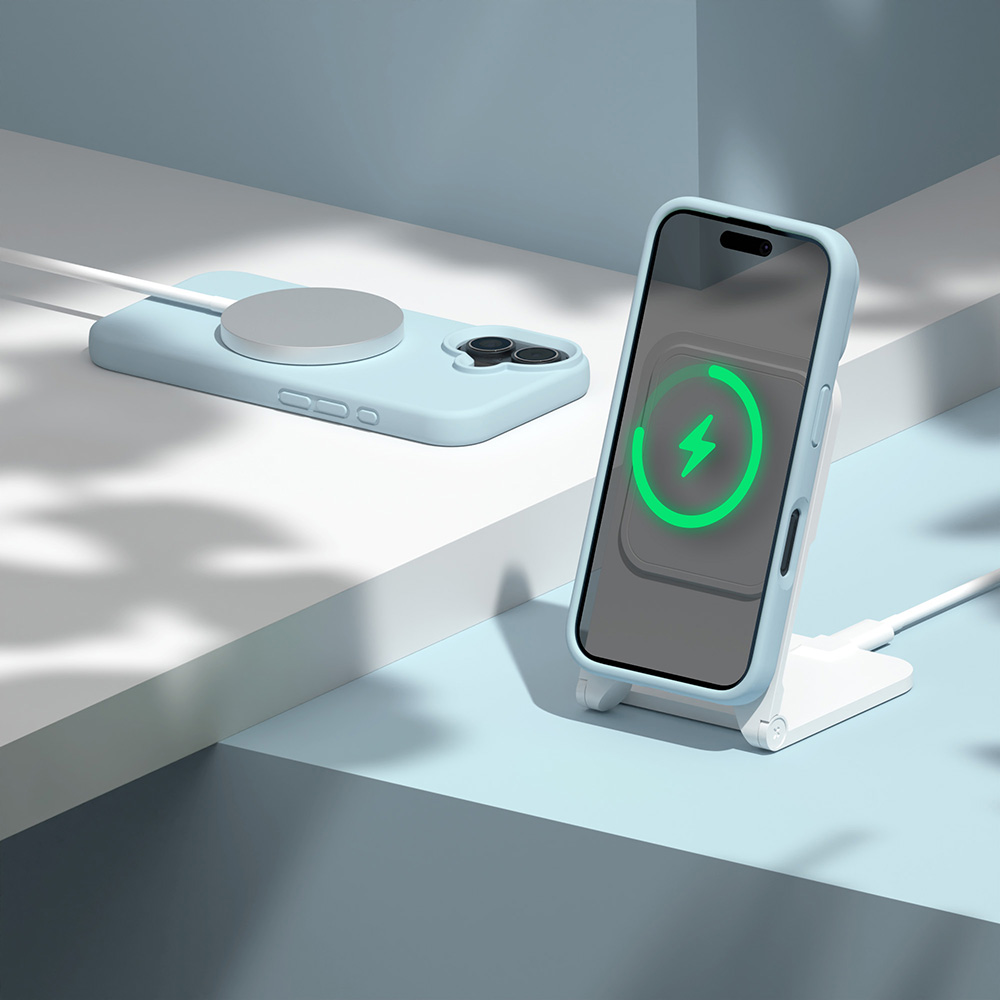 Etteri Silicone Mag-fodral för iPhone 16e ljusblå