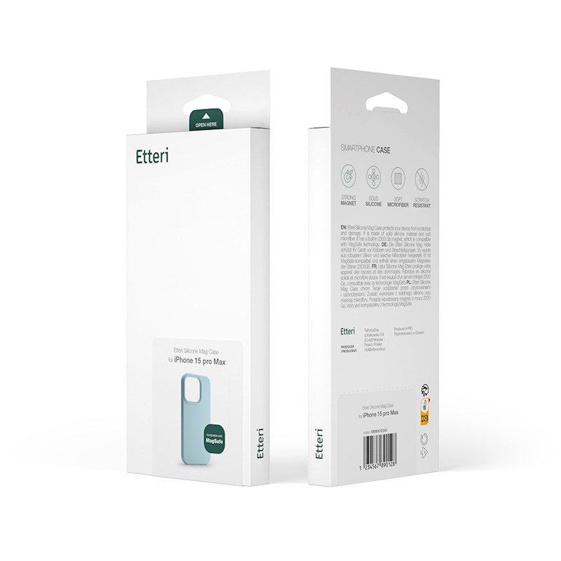 Etteri Silicone Mag-fodral för iPhone 16e ljusblå