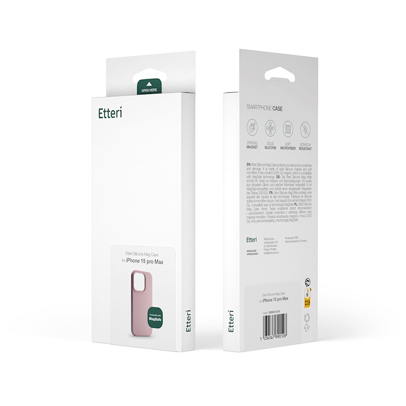 Etteri Silicone Mag-fodral för iPhone 16e ljusrosa