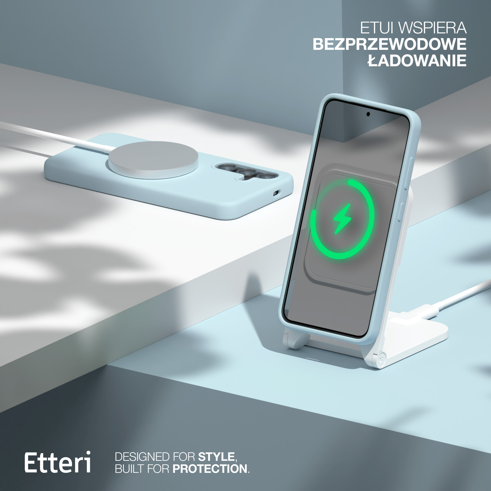 Etteri Silikon Mag-fodral för Samsung Galaxy S25 ljusblå