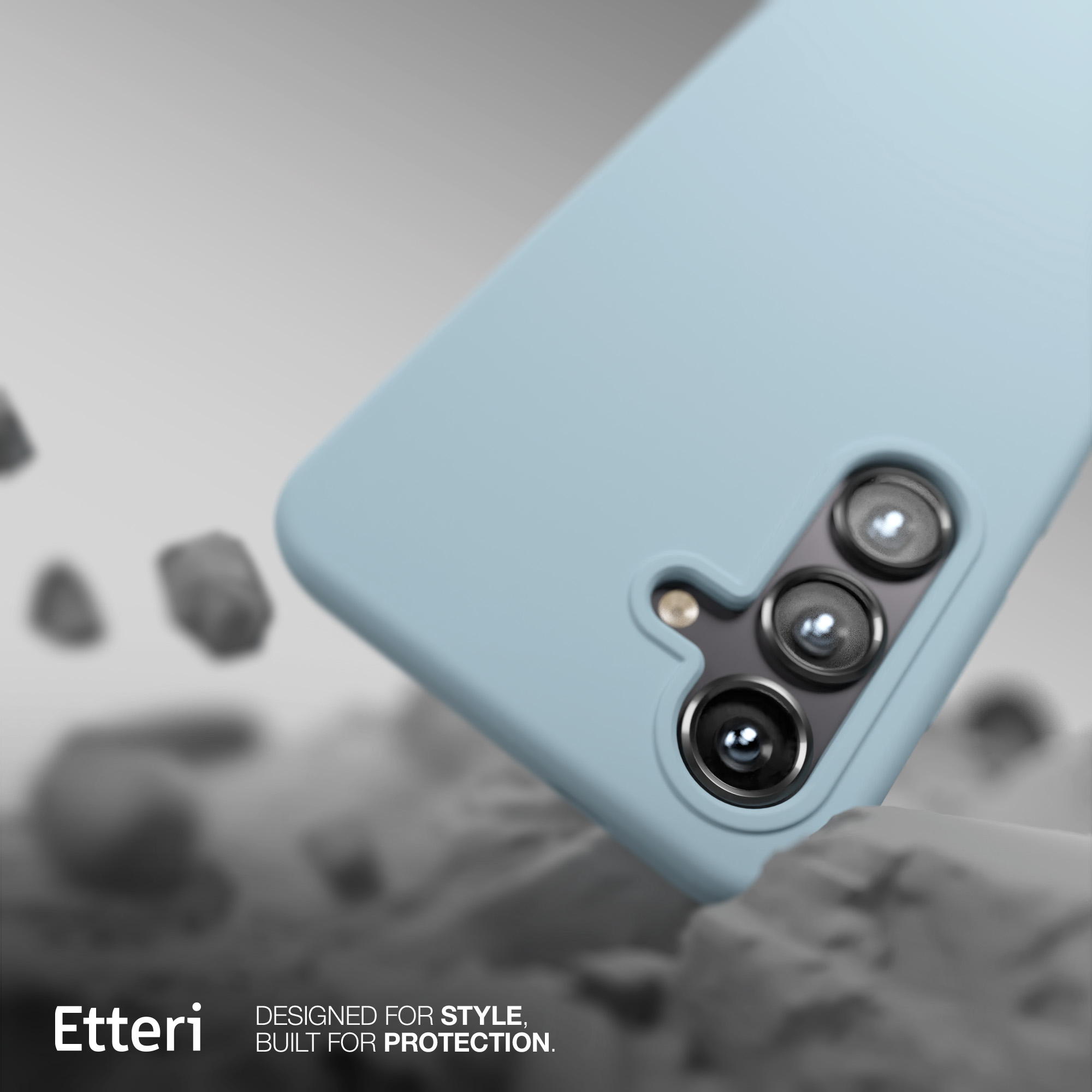 Etteri Silikon Mag-fodral för Samsung Galaxy S25 ljusblå