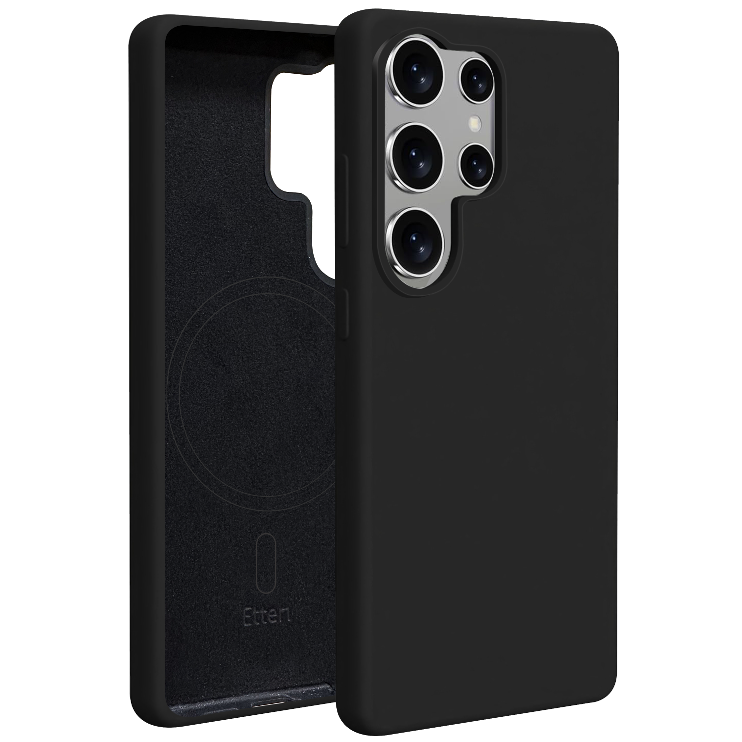 Etteri Silicone Mag-fodral för Samsung Galaxy S25 Ultra i svart
