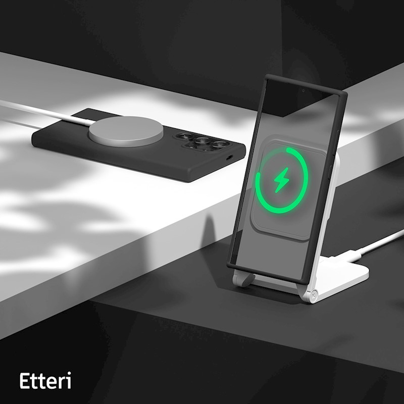 Etteri Silicone Mag-fodral för Samsung Galaxy S25 Ultra i svart