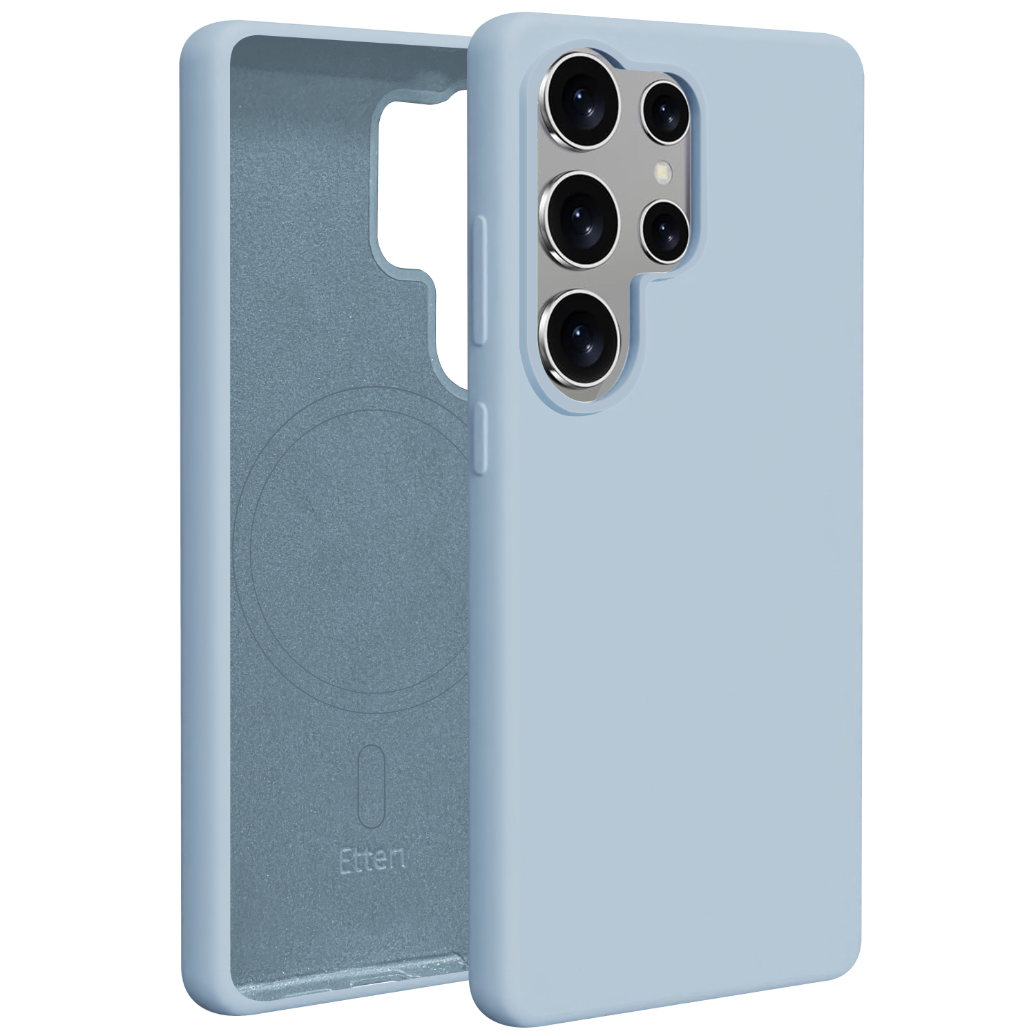Etteri Silikon Mag-fodral för Samsung Galaxy S25 Ultra i ljusblå
