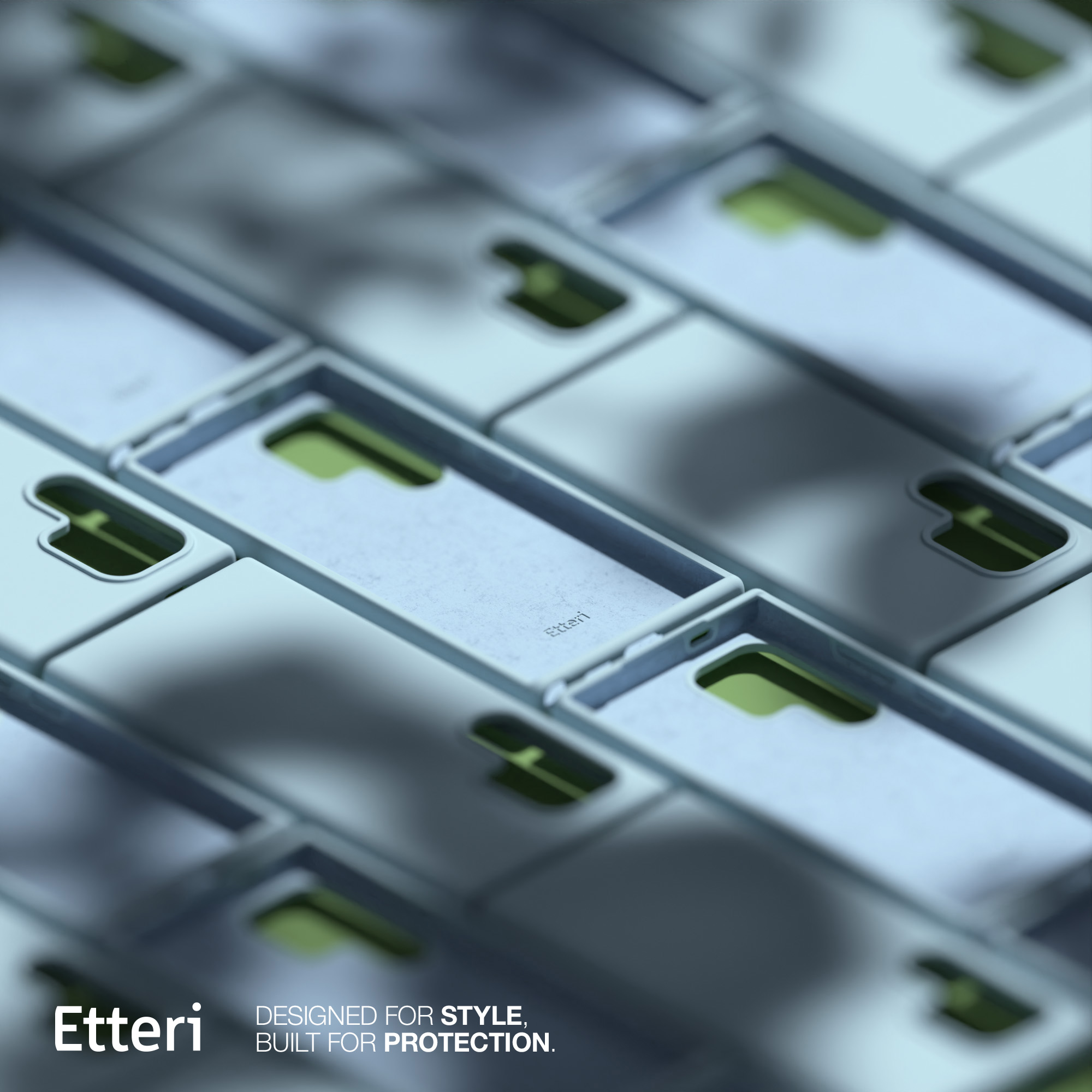 Etteri Silikon Mag-fodral för Samsung Galaxy S25 Ultra i ljusblå