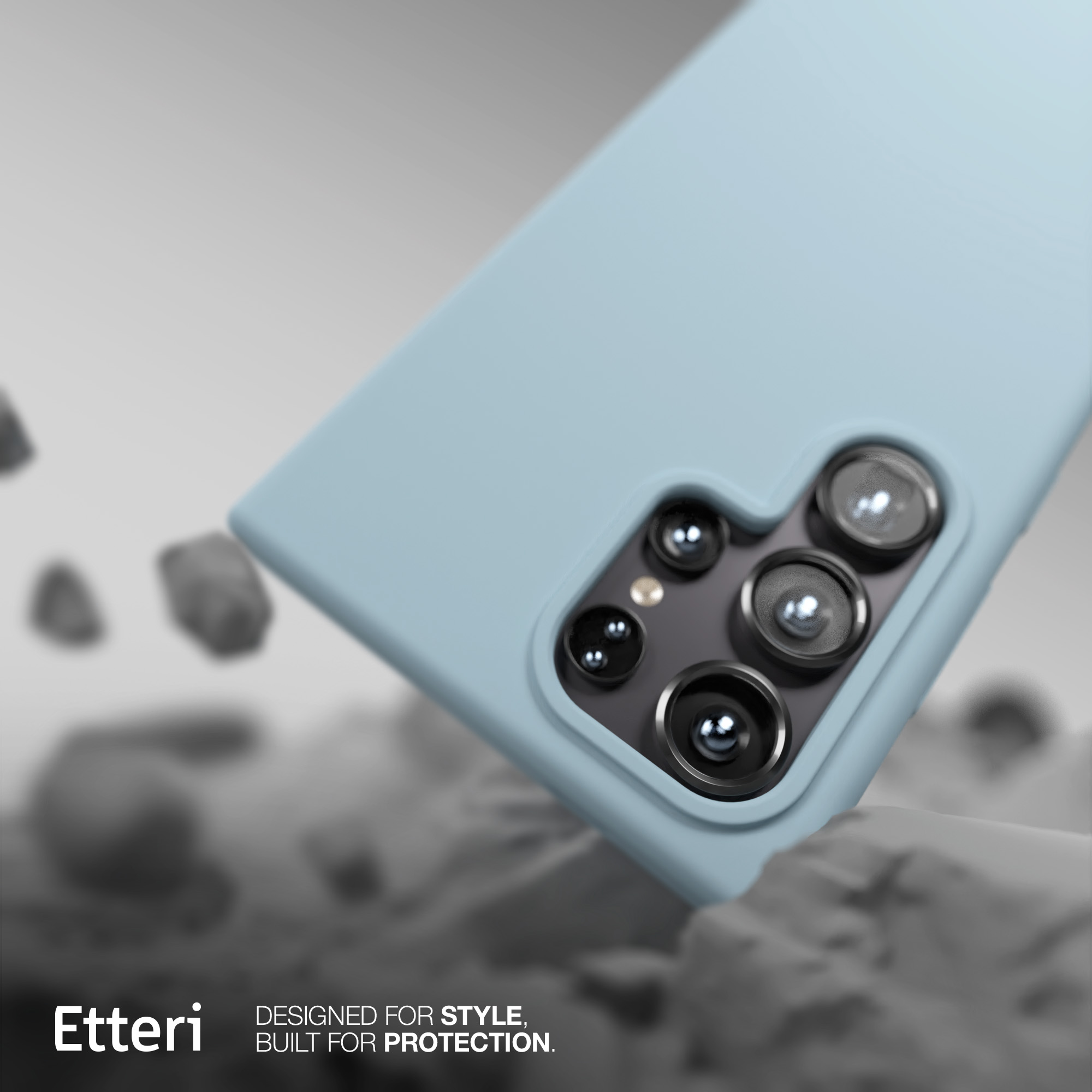 Etteri Silikon Mag-fodral för Samsung Galaxy S25 Ultra i ljusblå