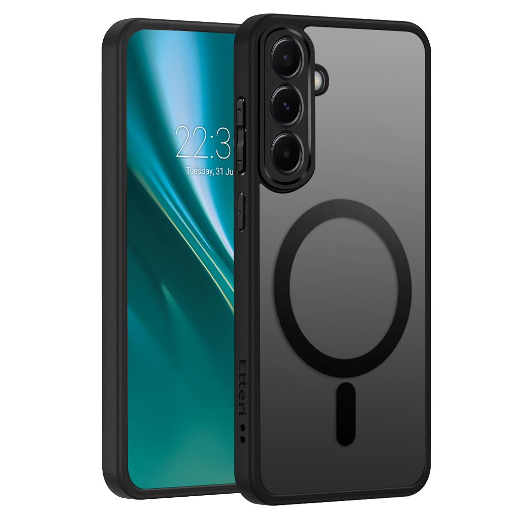 Etteri Matt Mag-fodral för Samsung Galaxy A55 5G i svart