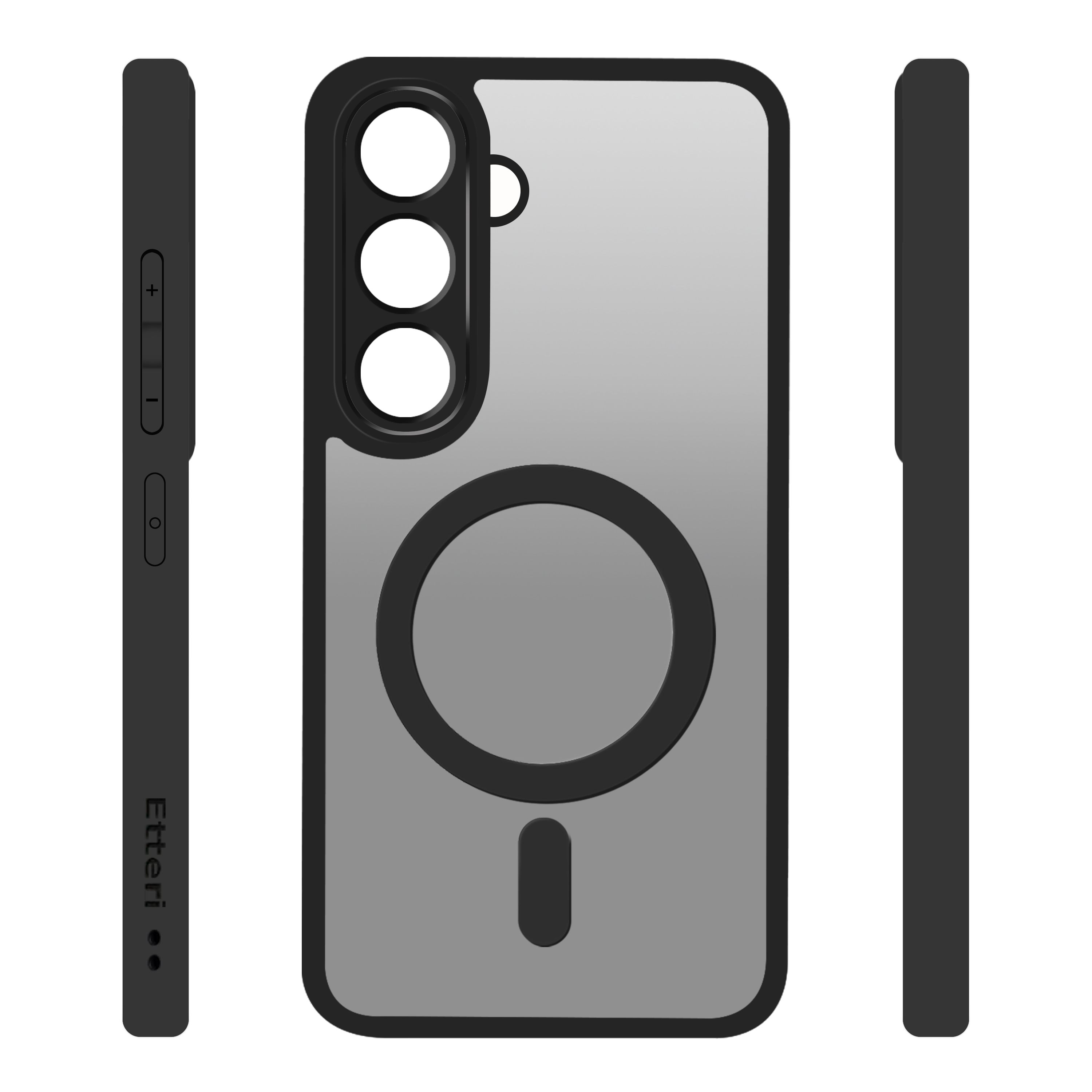 Etteri Matt Mag-fodral för Samsung Galaxy A55 5G i svart