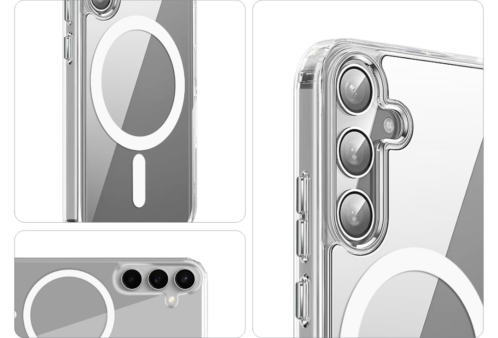 Clear Guard Mag iPhone 16 Pro Max-skydd transparent