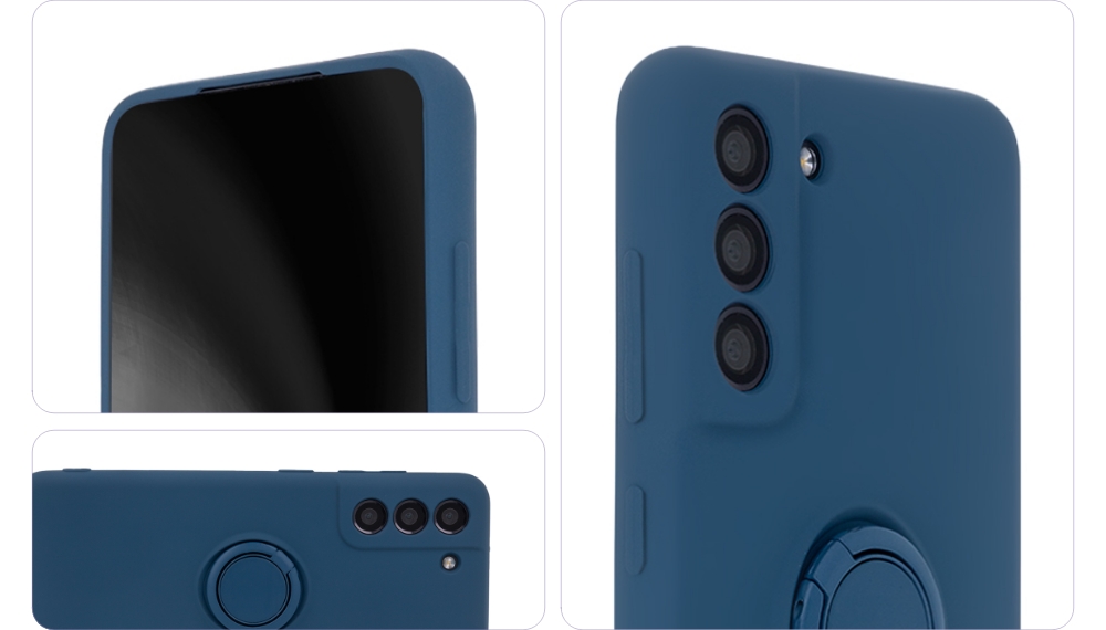 Fingerrings fodral för Samsung Galaxy S21 FE i blått