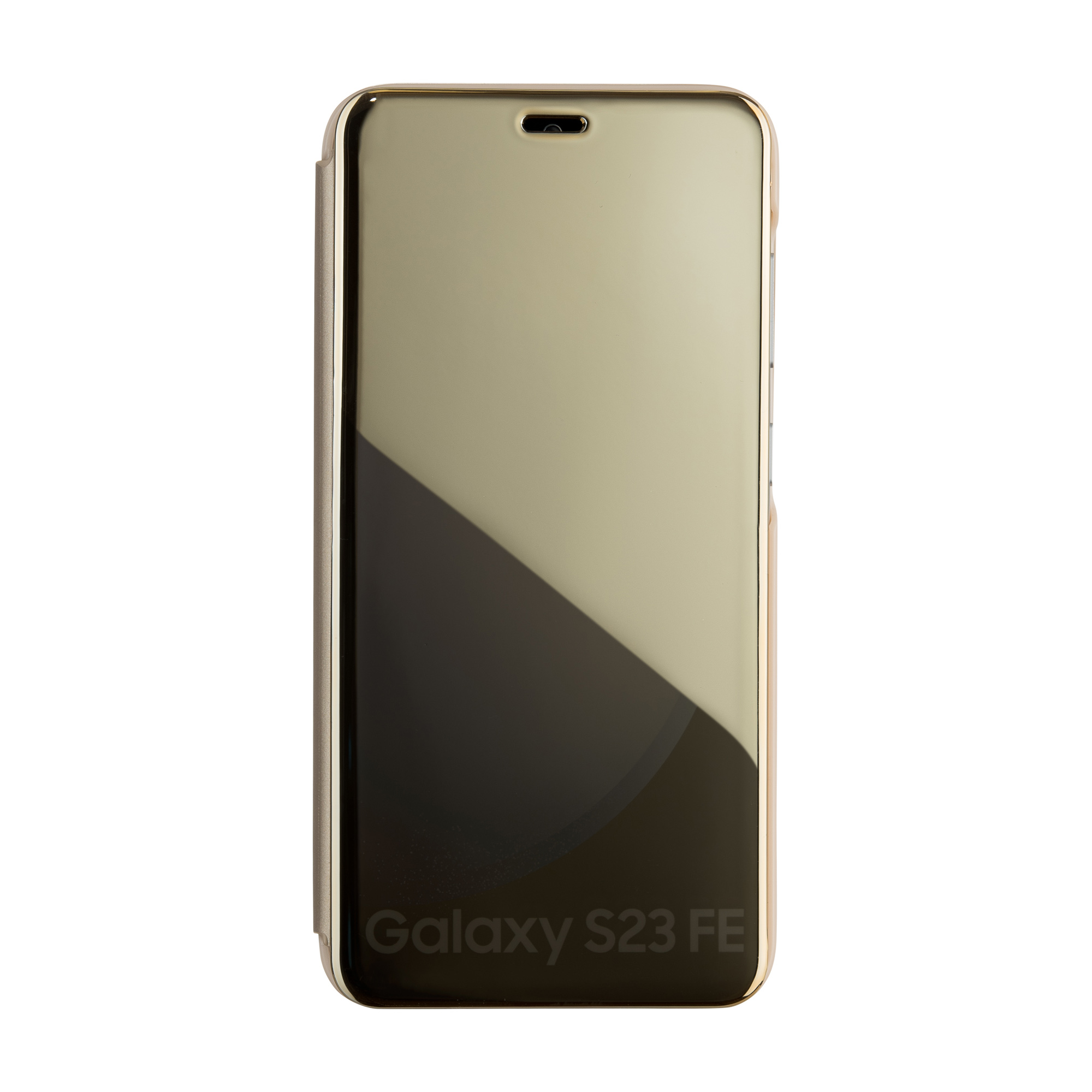 Vikbar spegelview-fodral för Samsung Galaxy A14 4G / A14 5G i guld