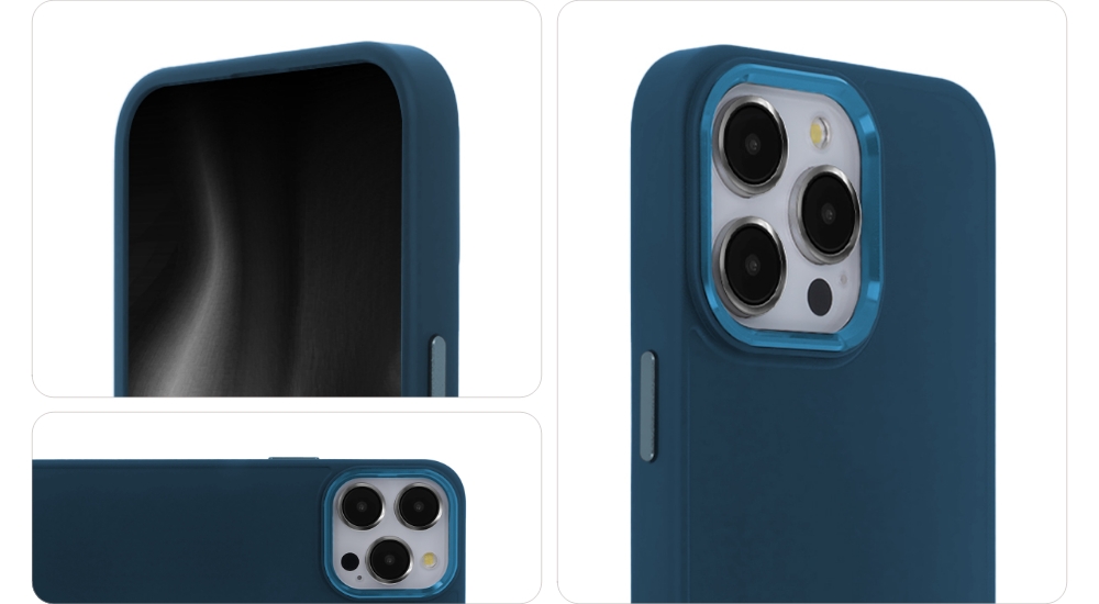 Sammetslen fodral till Samsung Galaxy S24 Plus i mörkblå