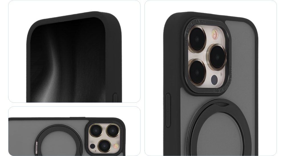 Säkert roterande magfodral för iPhone 12 / 12 Pro 6,1″ i svart