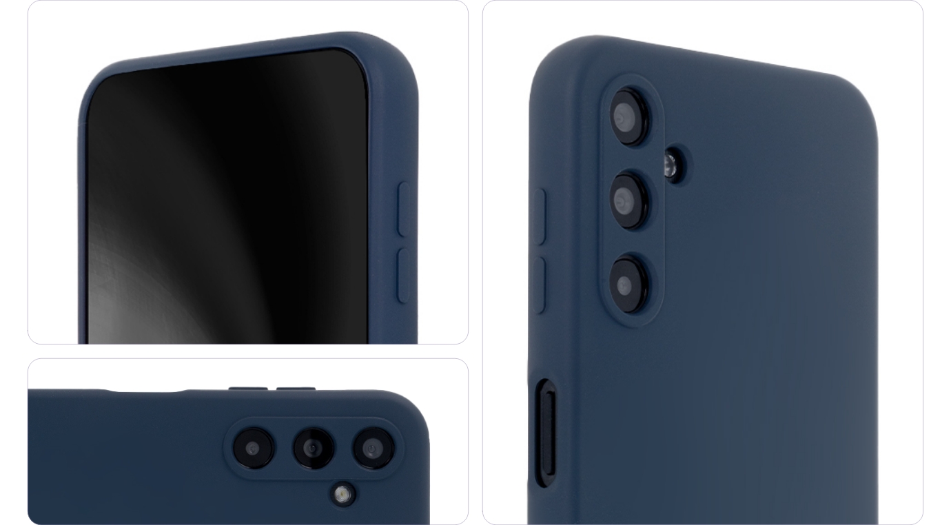 Silikonmjuk fodral för Samsung Galaxy S24 Ultra i mörkblå