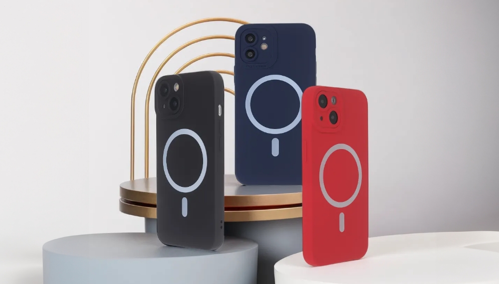 Silicon Soft Mag iPhone 16 Plus-fodral svart