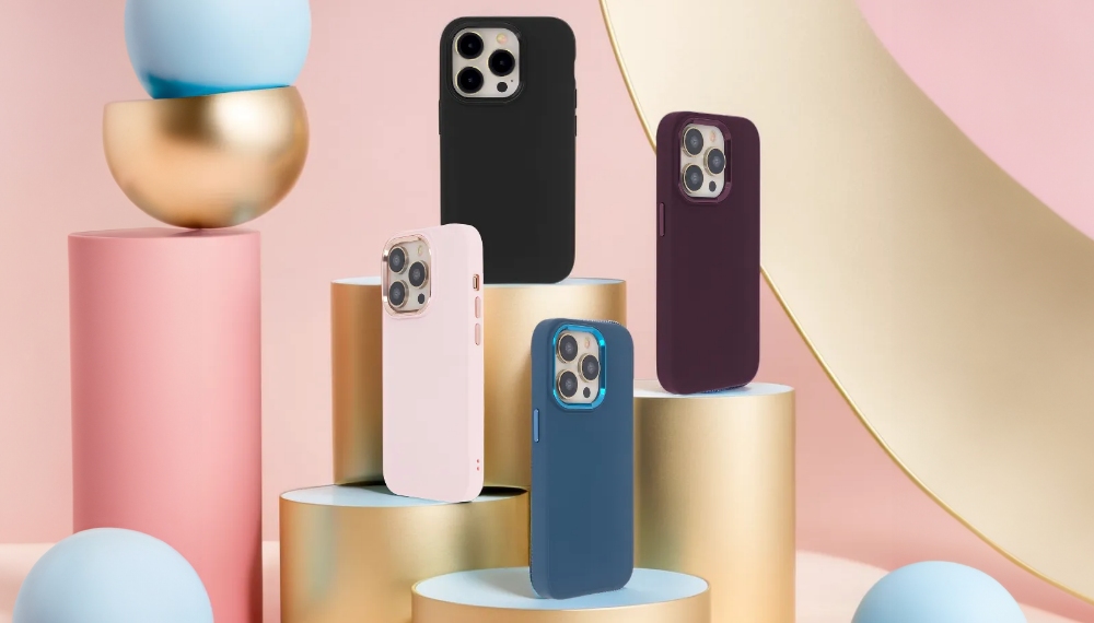 Satäng Elegant Fodral till iPhone 13 6,1″ vinröd